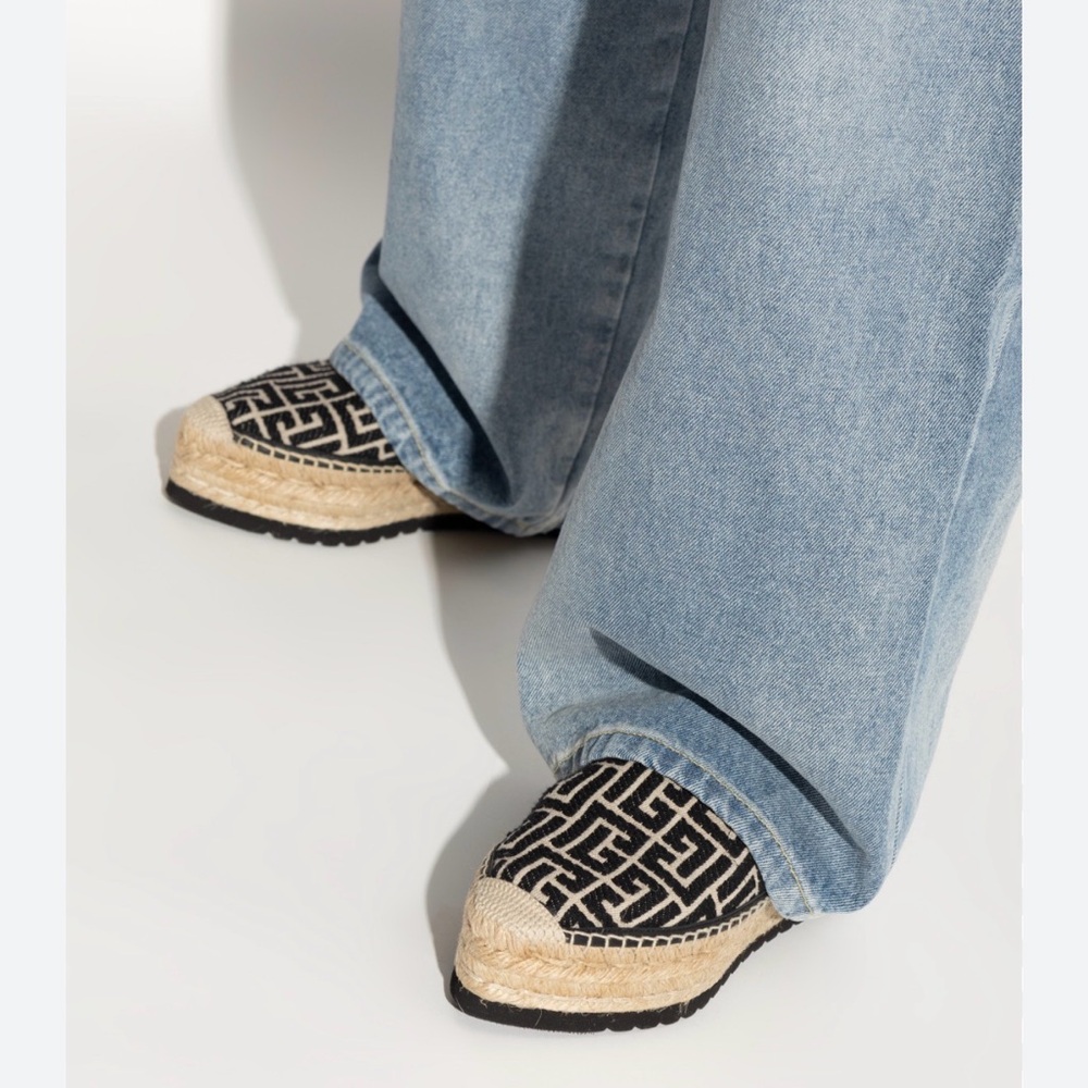 Balmain Black and Cream Espadrilles - Picture 12 of 13